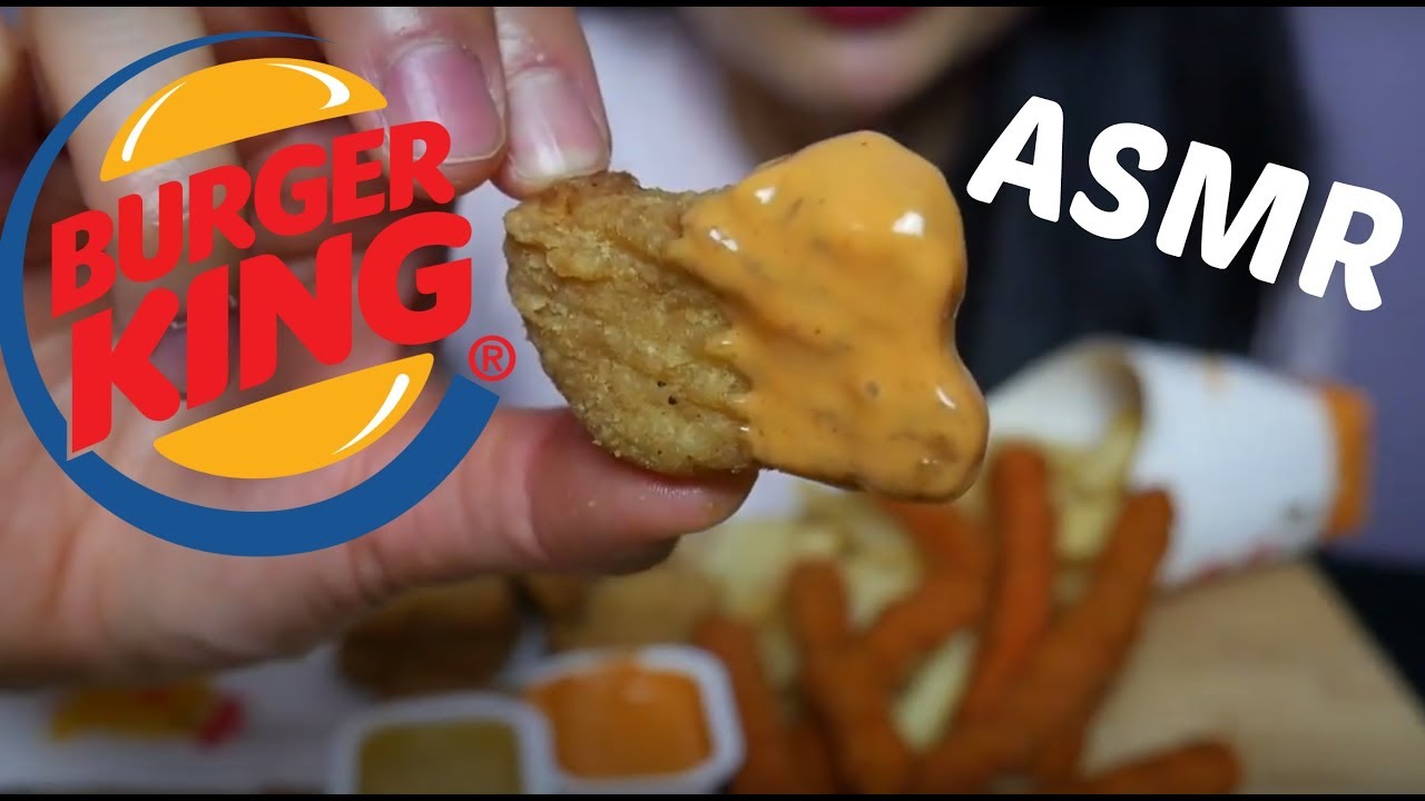 ASMR BURGER KING Chicken Nuggets + Buffalo Chicken Fries (EATING SOUNDS) | SAS-ASMR
