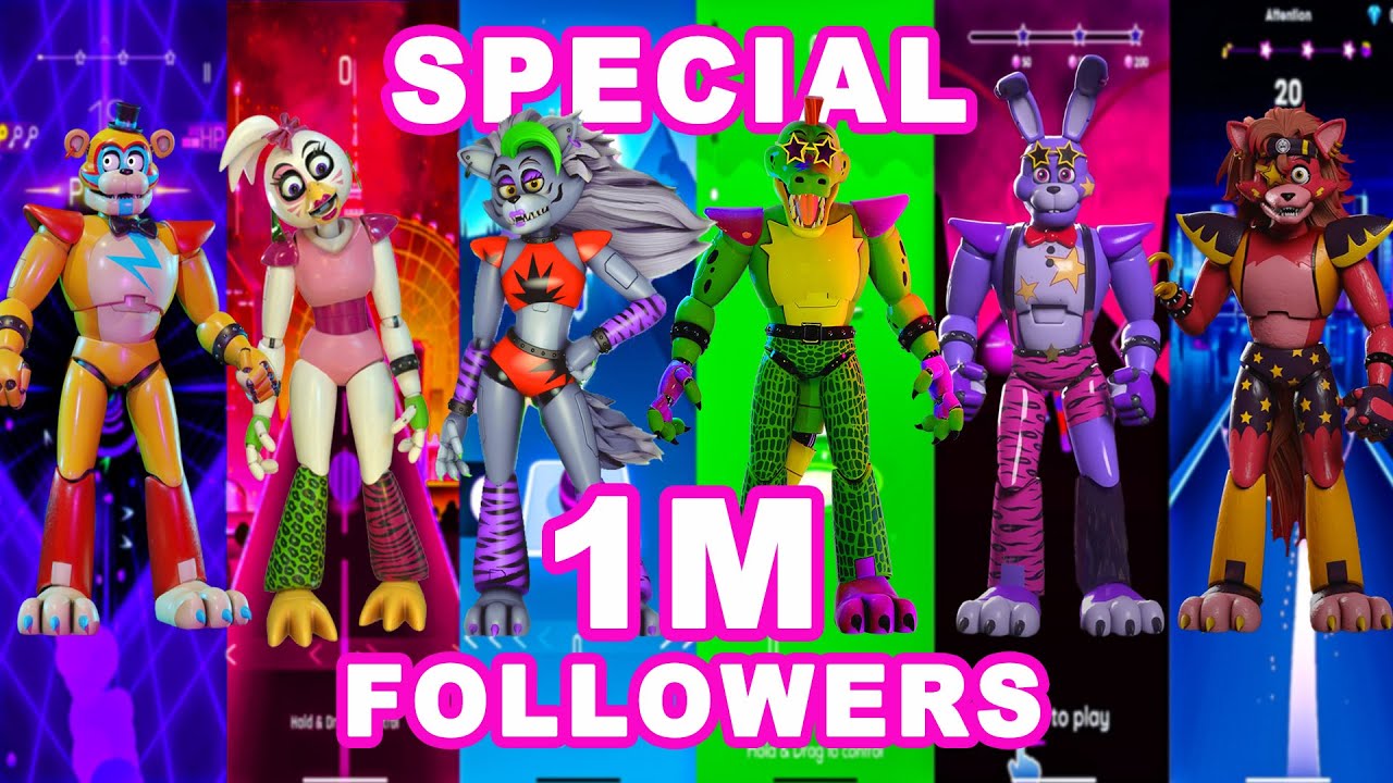 (🏆1 Million Followers Special) FNAF Security Bridge 2 All Characters BEMAX Mega-Mix