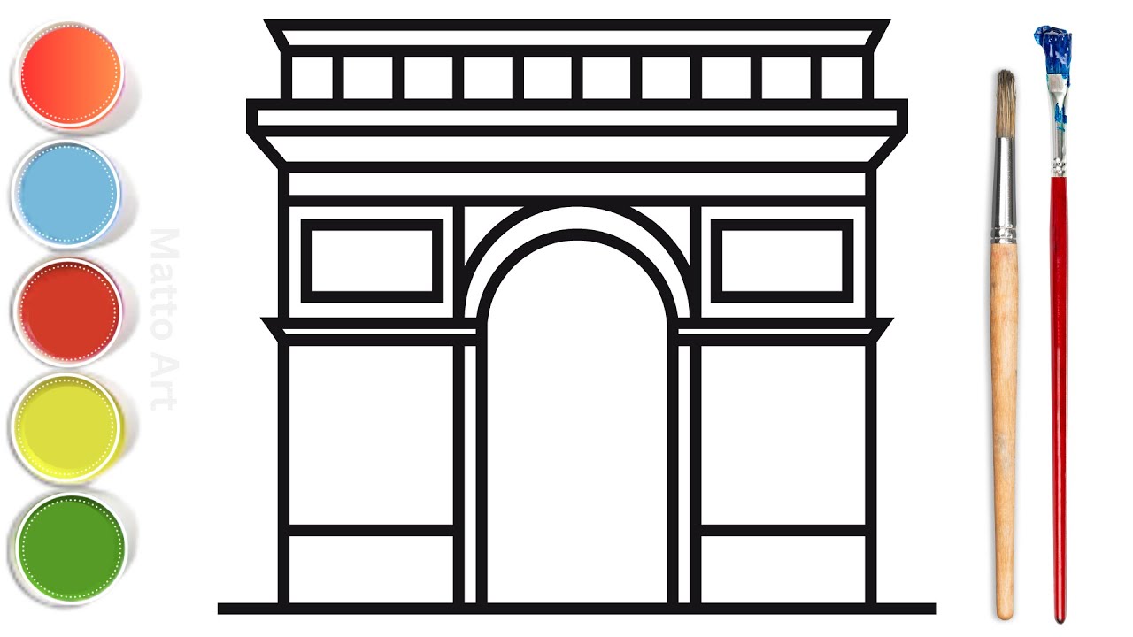 How to Draw India Gate Drawing | British Monuments | India Gate Art.