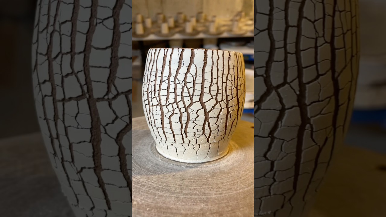 Как сделать керамическую посуду с кракелюрой из силиката натрия #керамика #керамика #гончарныйкру...