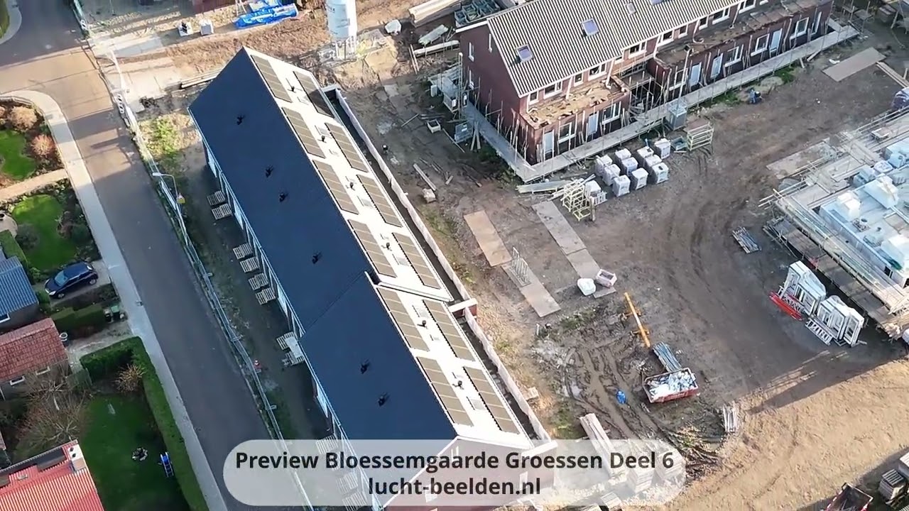lucht-beelden.nl Bloessemgaarde Groessen Preview Deel 6 - Voortgang bouw gevolgd vanuit de lucht.