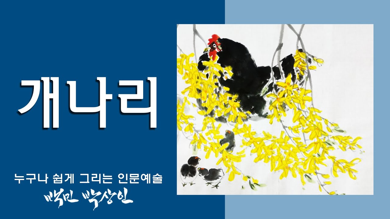 백민 박상인의 문인화 교실 제 34회: 개나리 그리기