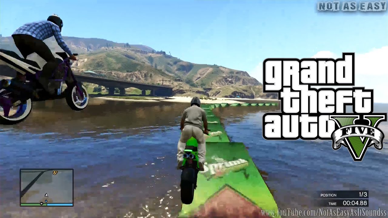 GTA 5 ONLINE Flying Waves ( Jump Through The Waves ) GTA V MULTIPLAYER