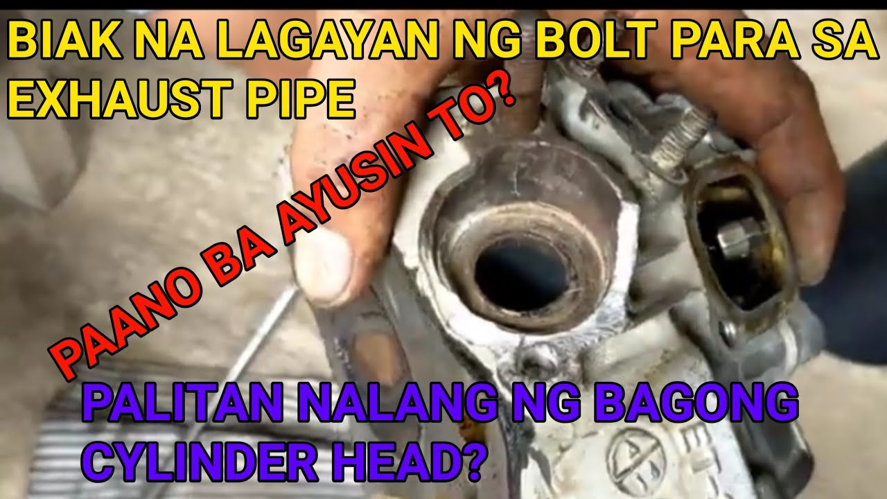 cracked exhaust bolt mounting smash 115- paano ayosin?
