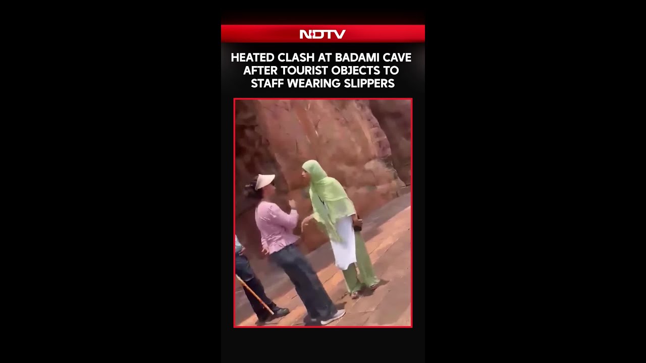 Heated Clash At Karnataka's Badami Cave Temples After Tourist Objects To Staff Wearing Slippers