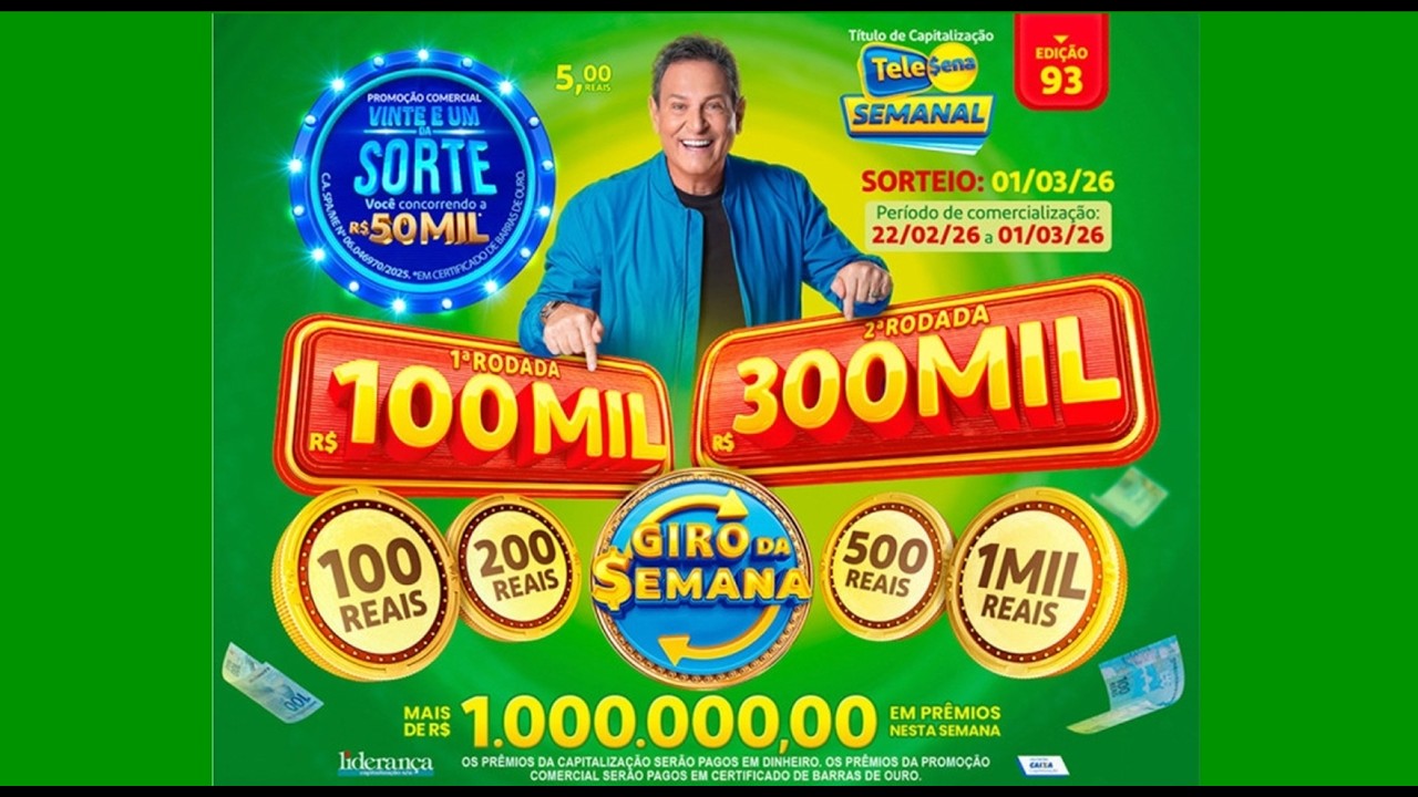 RESULTADO TELE SENA SEMANAL – 01/03/2026