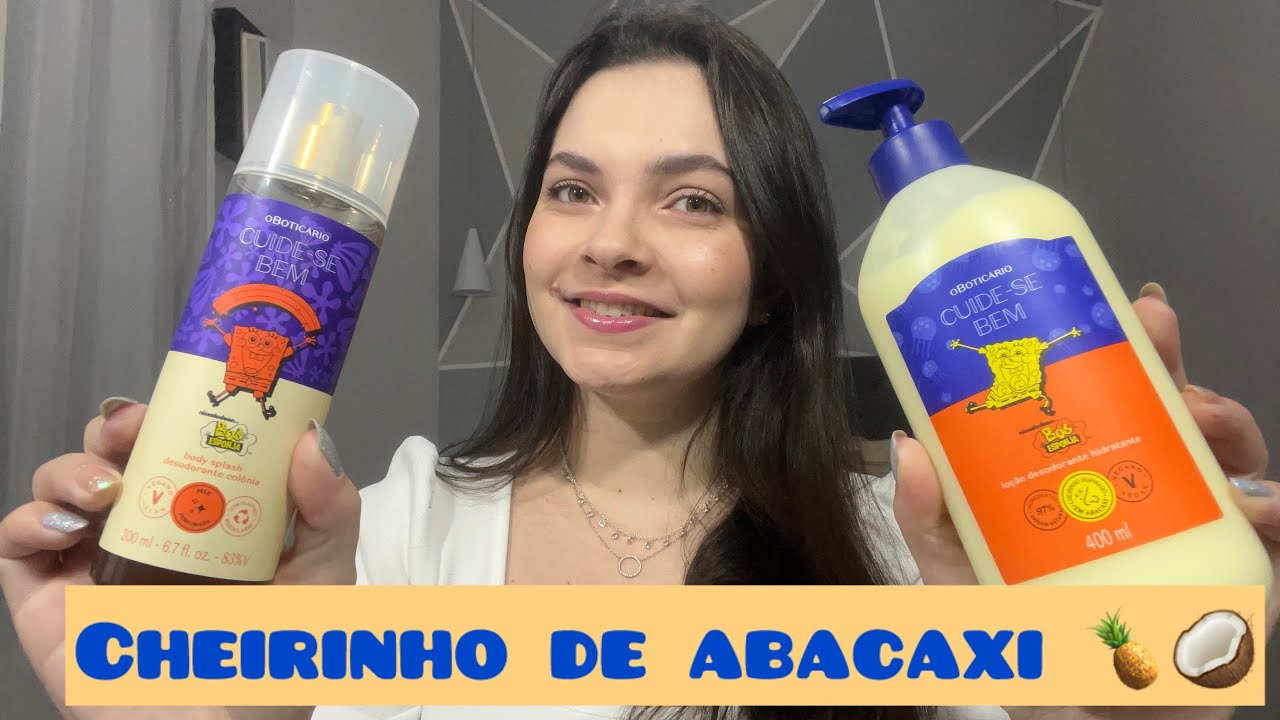RESENHA HIDRATANTE E BODY SPLASH BOB ESPONJA 🧽 🍍🥥 me surpreendeu positivamente!