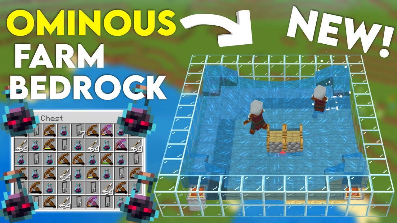 Ominous bottle Farm TUTORIAL in Minecraft Bedrock 1.21!