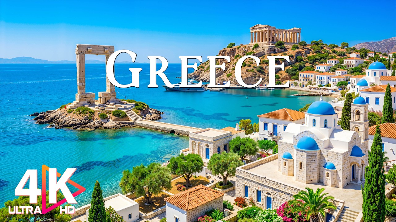Greece 4K | Mediterranean Island Paradise – Santorini’s Dramatic Cliffs & Endless Aegean Blue