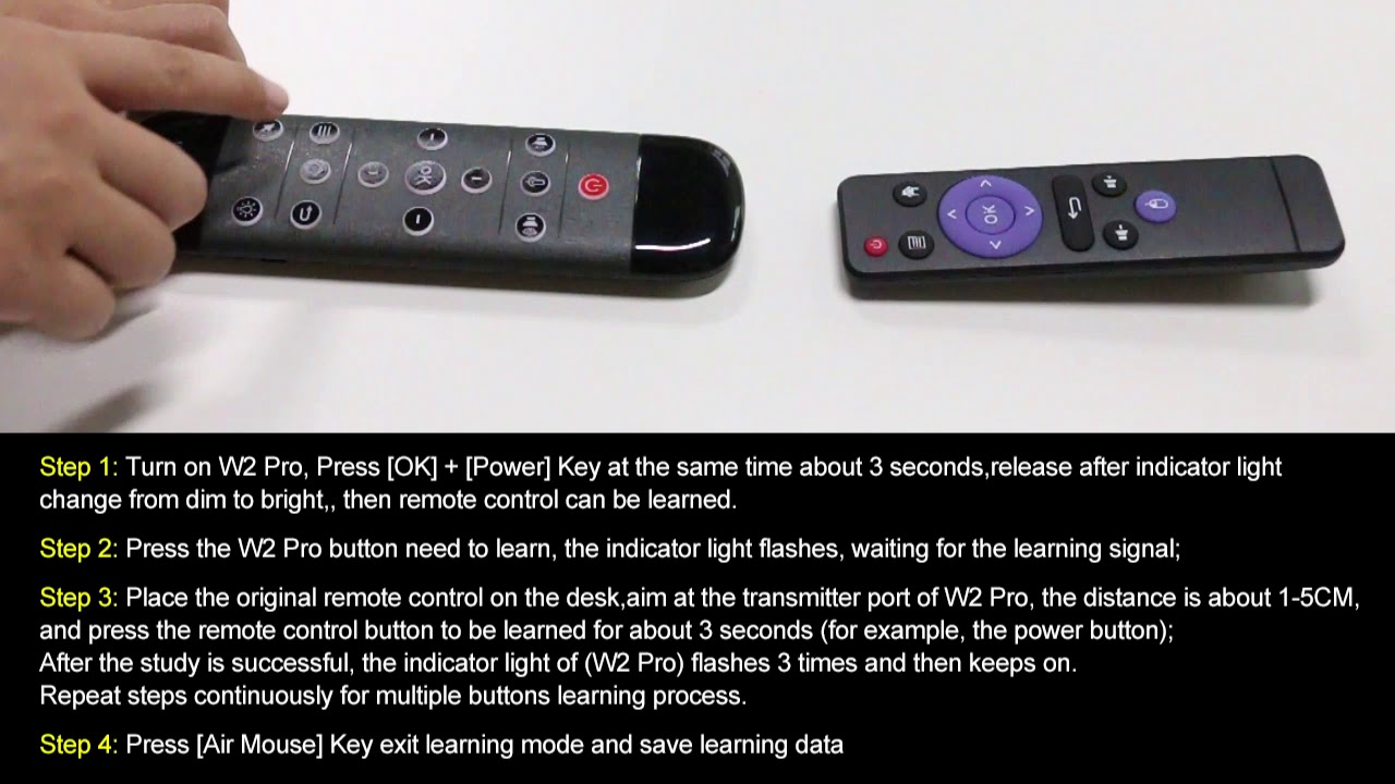 Powered by Wechip: How to Program W2 Pro Air Mouse from Original Remote Control?