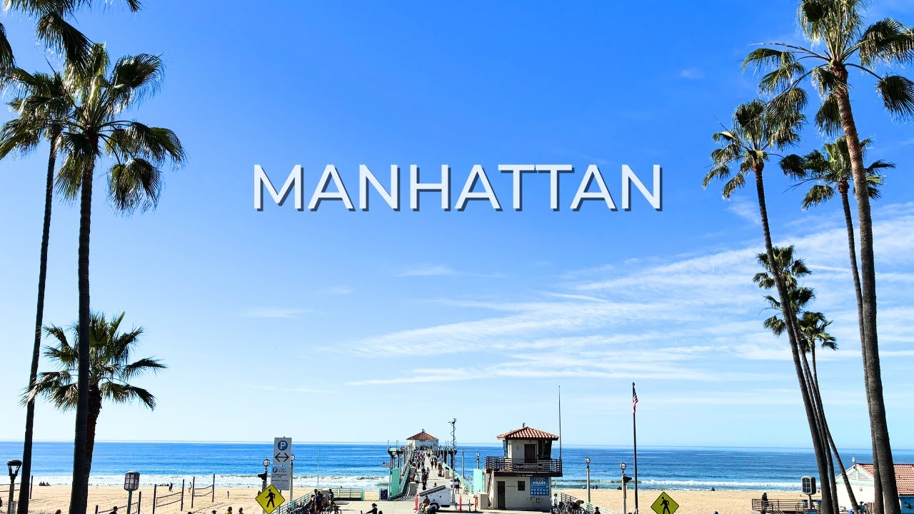 Relaxing Walk On Manhattan Beach Pier and Shoreline (4K 60fps)