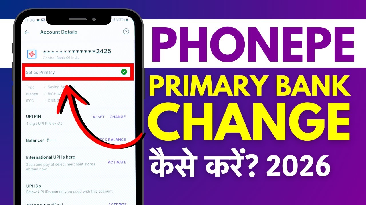 PhonePe Me Primary Account Kaise Change Kare 2026? How To Change Primary Account In PhonePe?
