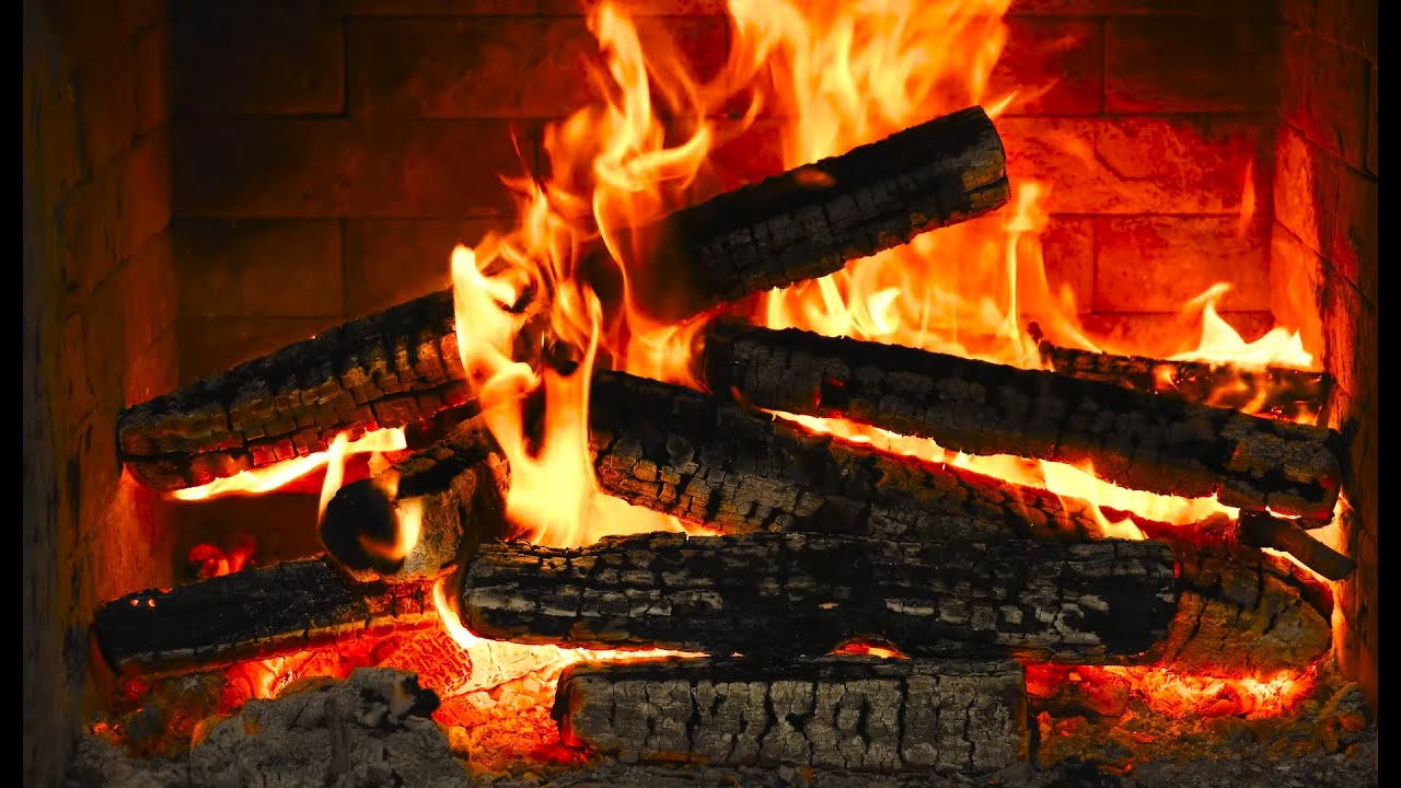 🔥Warm Fireplace Retreat with Glowing Logs and Soothing Crackling Fire Sounds.