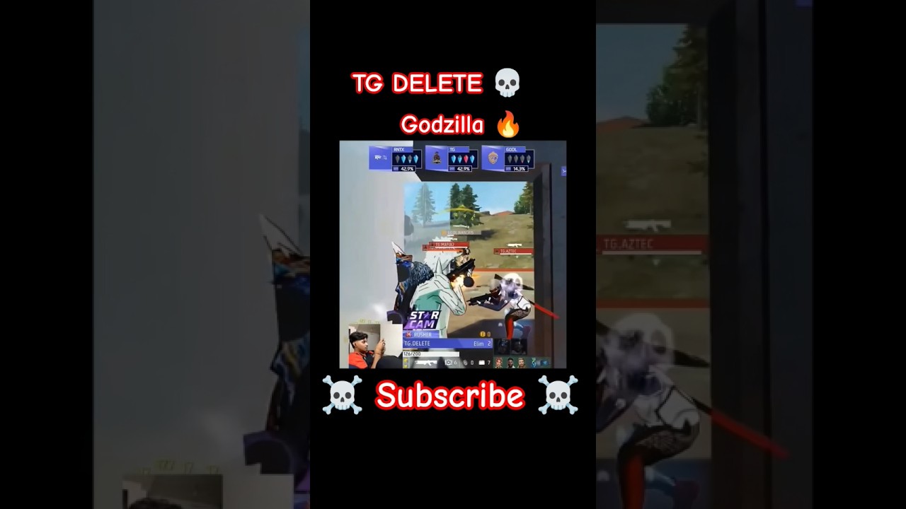 TG DELETE WIPEOUT GODLIKE ☠️🔥|TOTAL GAMING ESPORTS|#freefire #ffshorts @tgdelete25