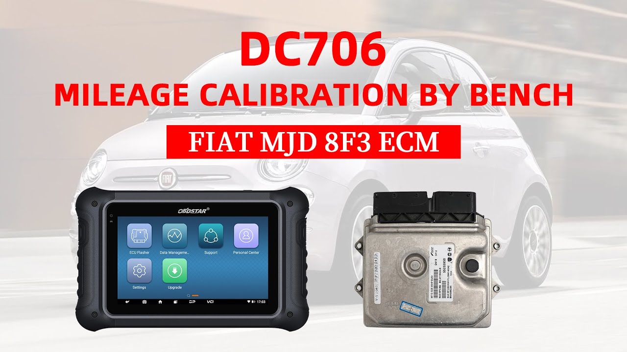 DC706-FIAT MJD 8F3 ECM MILEAGE CALIBRATION BY BENCH