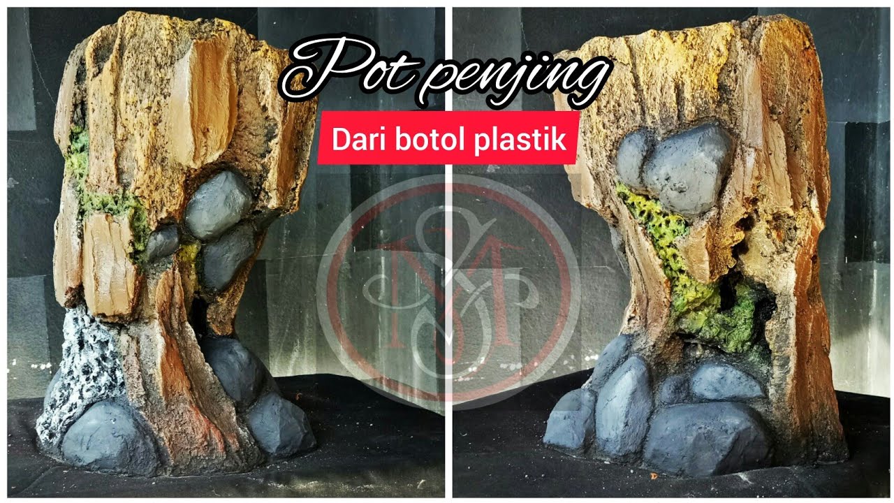 Cara membuat Pot penjing dari botol bekas //HOW TO MAKE A PENJING POT FROM USED sekend BOTTLES /DIY