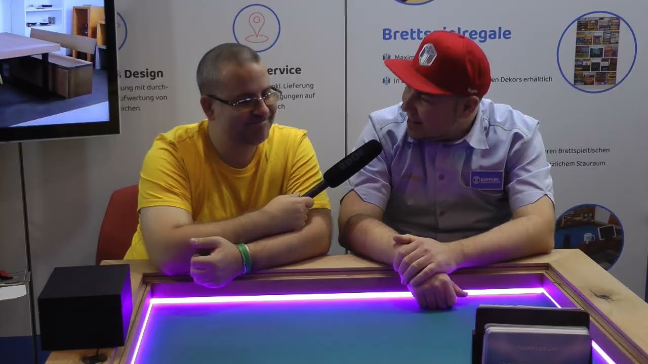 Ausführliches Interview mit Alex über Kapplex Brettspielmöbel / Essen 2024