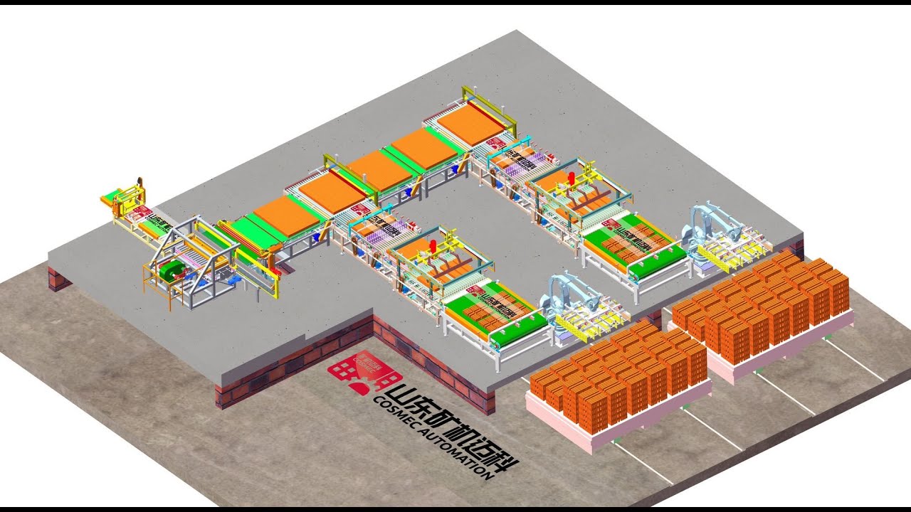 Fully automatic clay bricks packing system