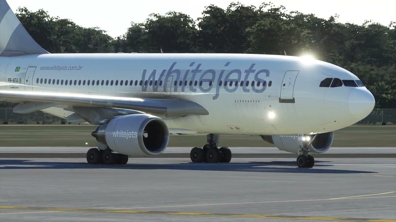 Inibuilds Whitejet A310 for Flight Simulator MSFS XBOX arriving MDSD SDQ Las Americas International