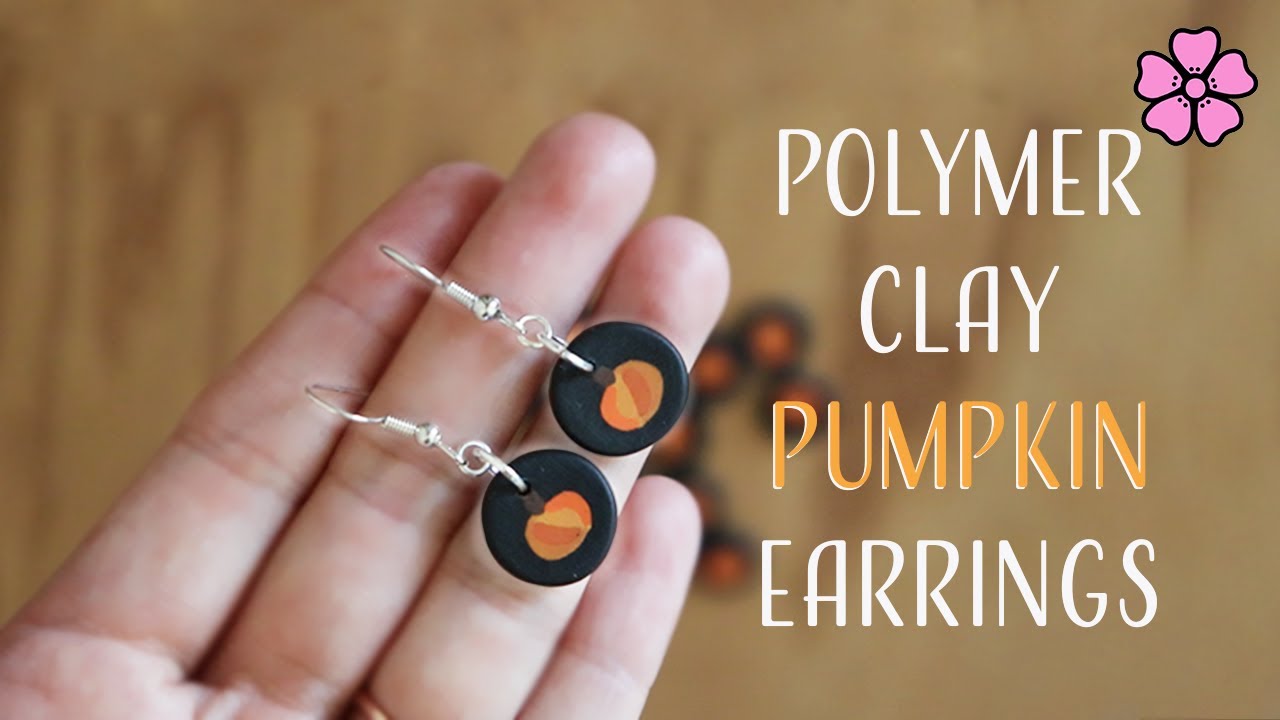 DIY Polymer Clay Pumpkin Earrings ♥︎