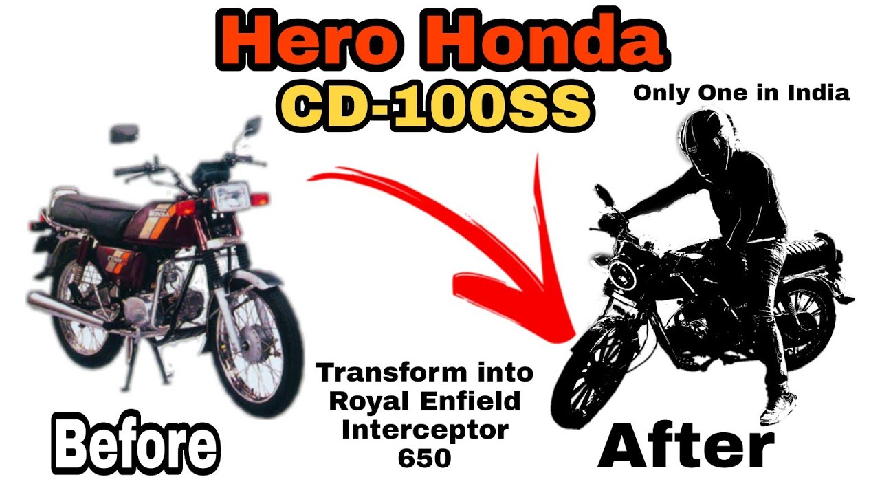 Hero Honda CD100SS Modification | Hero Honda CD100SS Transform into Royal Enfield Interceptor