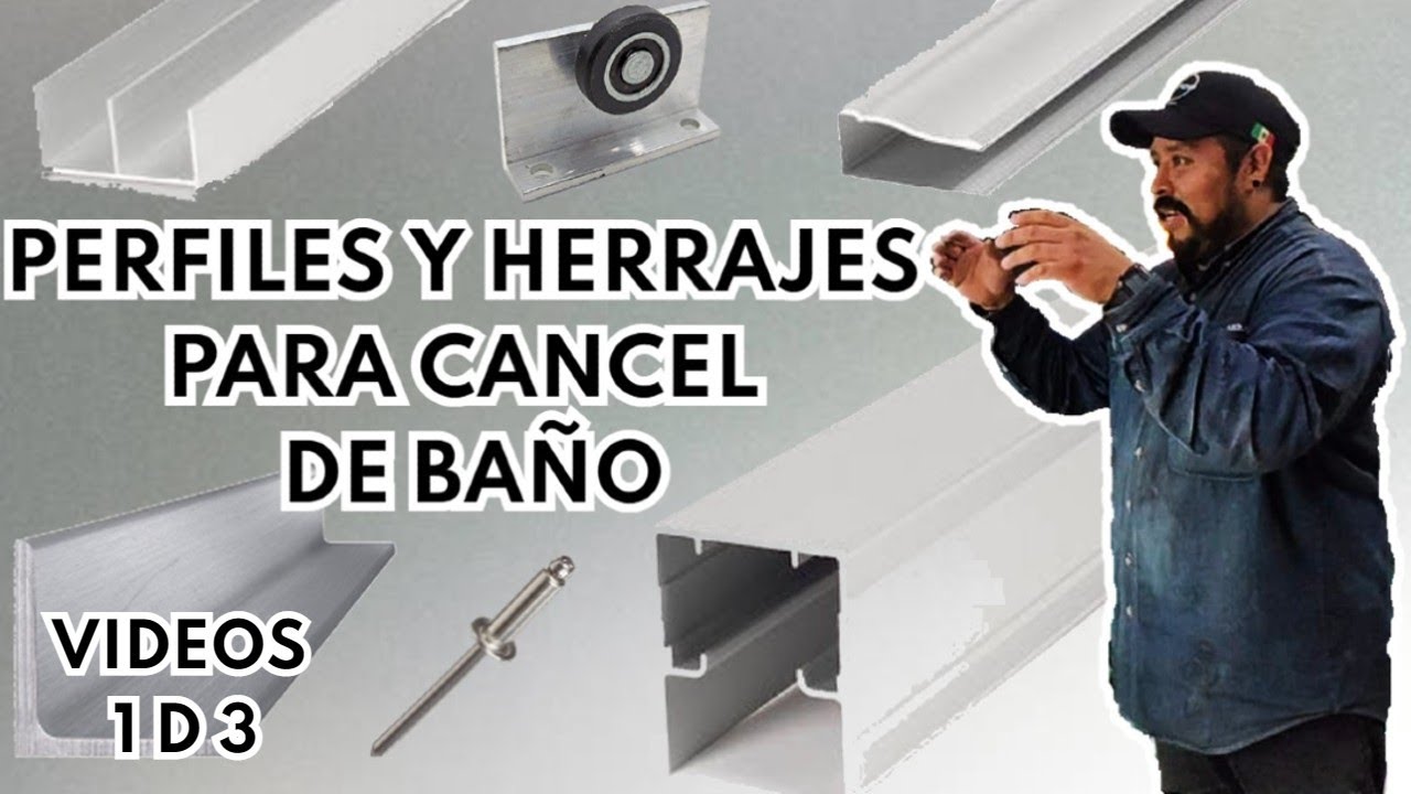 🕵️‍♂️PERFILES Y HERRAJES PARA REALISAR UN CANCEL DE BAÑO👷‍♂️