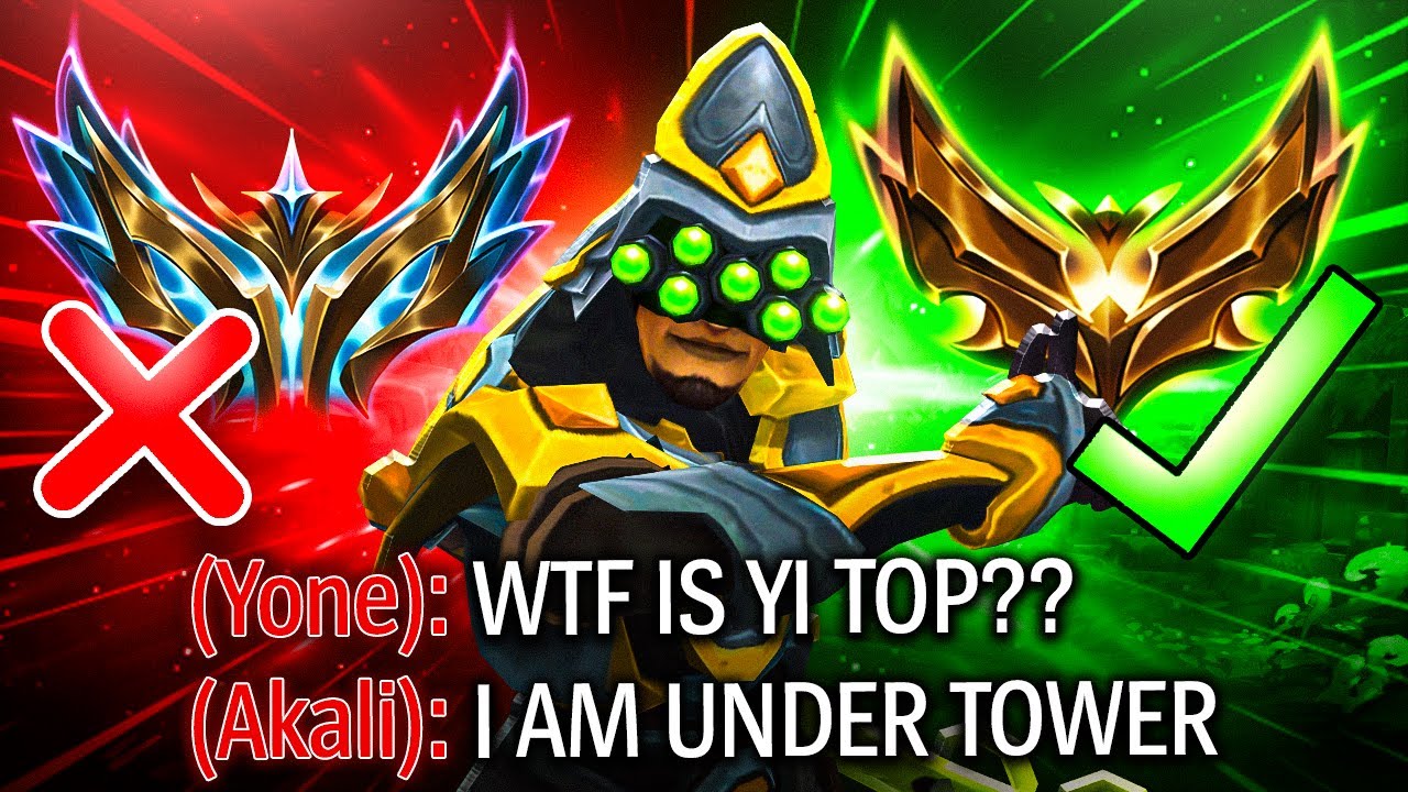 MASTER YI TOP MAKING CHALLENGERS LOOK LIKE GOLDS