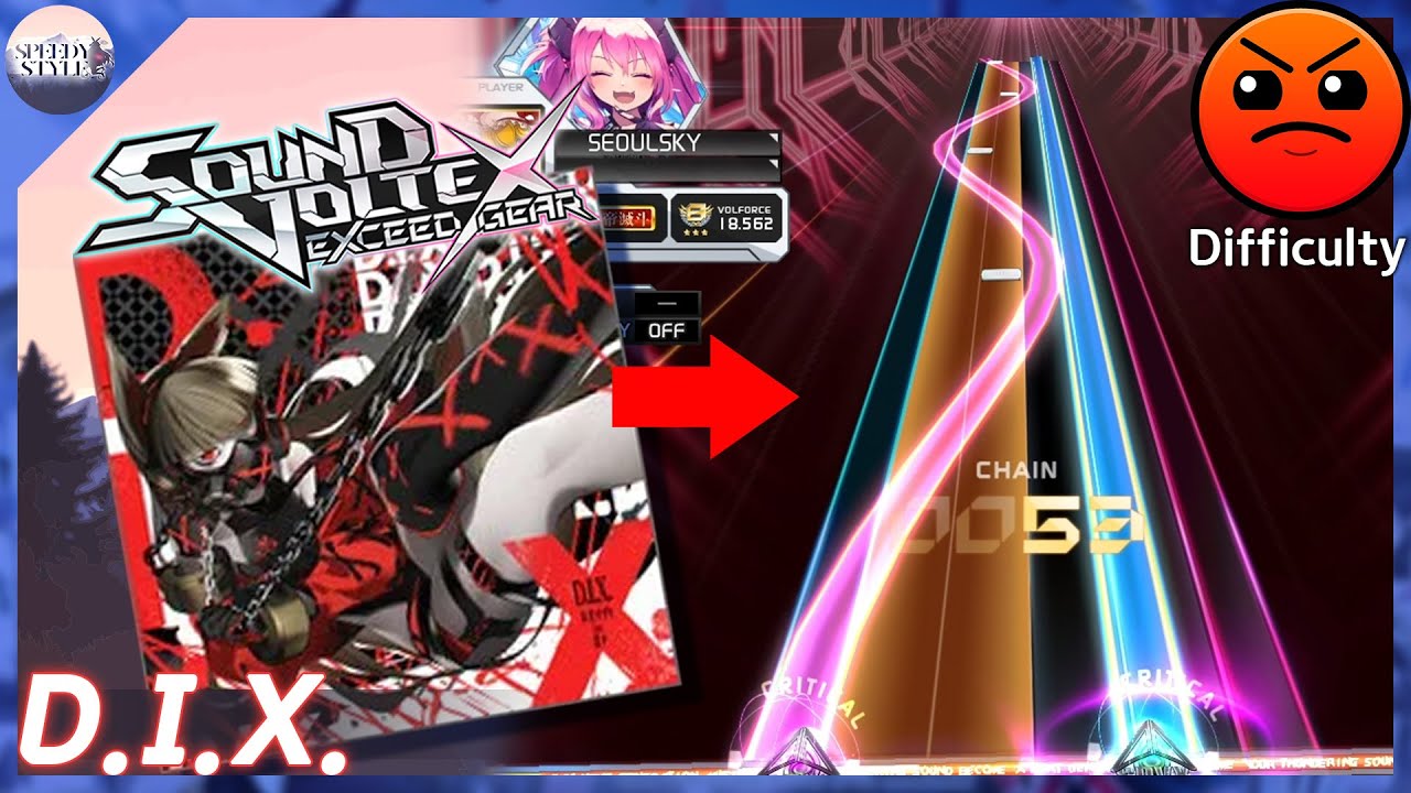 [SDVX] The FASTEST Song (BPM 1080?!!!) in Sound Voltex - D.I.X. [MXM 18]
