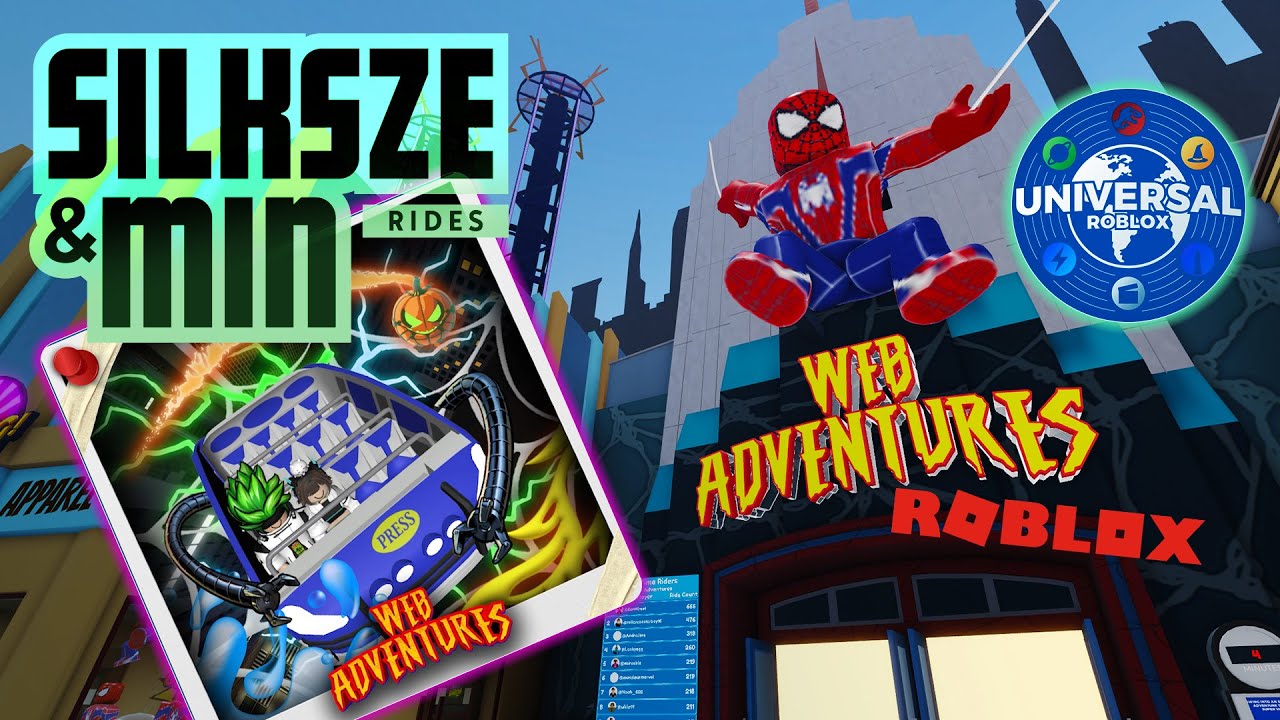 Spider-Man Web Adventures Ride at Universal Roblox Theme Park! FULL POV