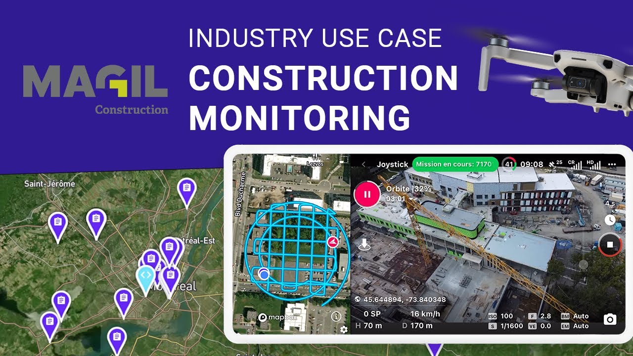 Construction Monitoring with Sub-249g Drones Flying Weekly Automated Missions - Magil Construction