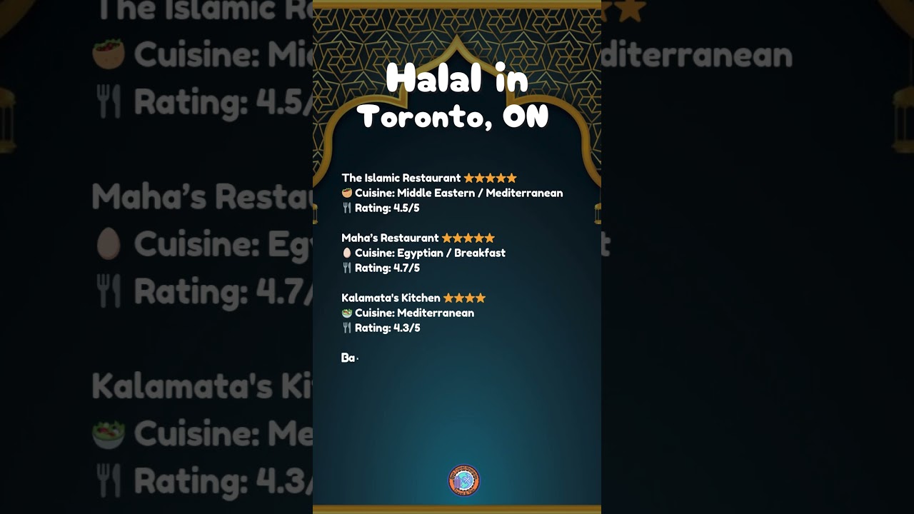 Top 5 Halal Restaurants in Toronto, Canada (2025) | Best Halal Food for Muslims in Toronto 🕌 #halal