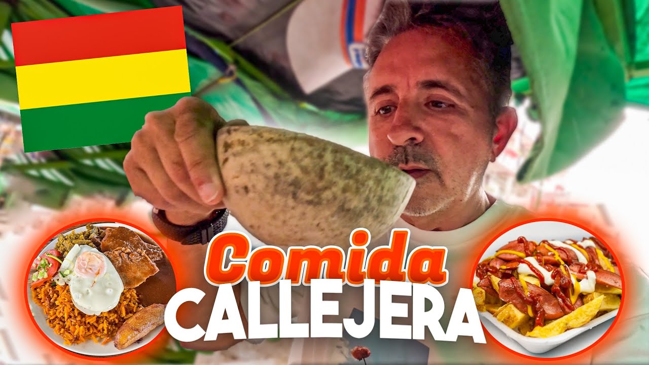 PROBANDO COMIDA CALLEJERA EN BOLIVIA
