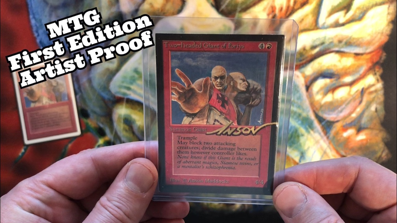 MTG First Edition Artist Proof 1993 - Anson Maddocks Painting - Two Headed Giant Of Foriys