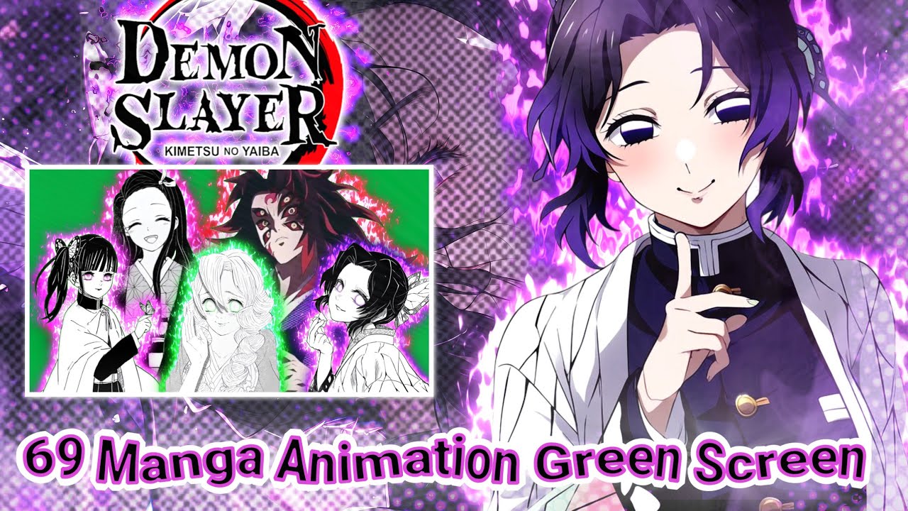 Demon Slayer Manga Animation Green Screen for Edit , Kimetsu no yaiba [Pack 1]