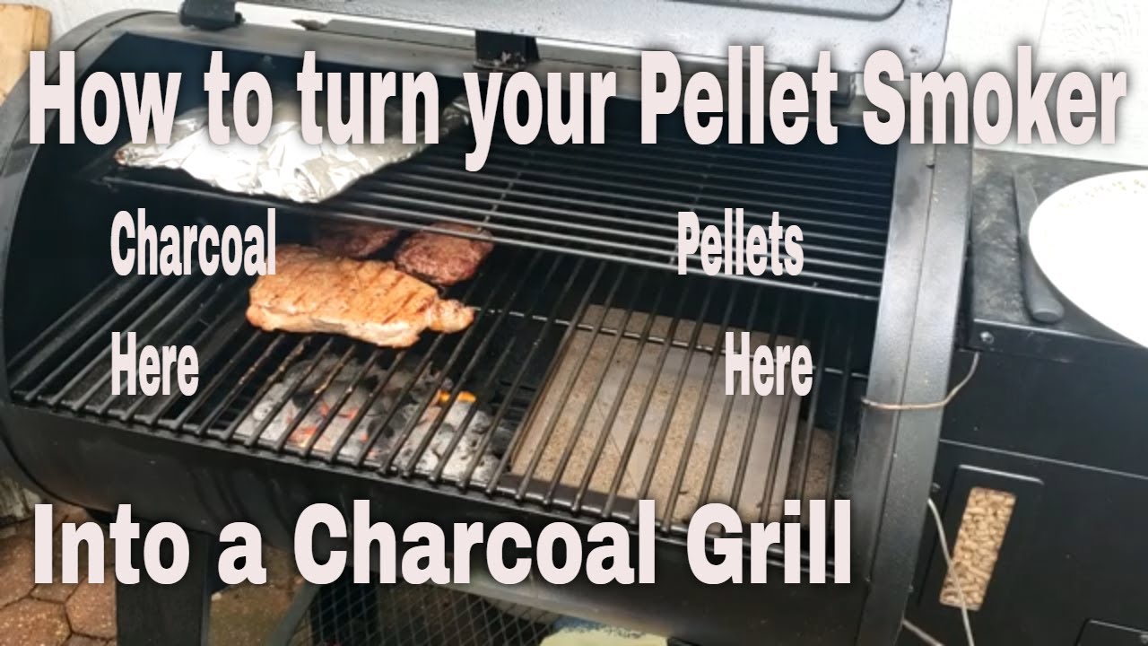 How to turn a Pellet Smoker into a charcoal grill, Very Easy.