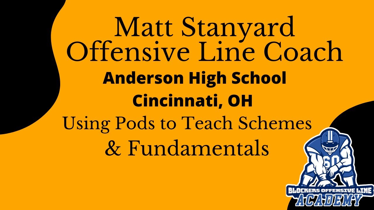 Anderson High School (OH) O-Line drills, Matt Stanyard, Using Pods to Teach Schemes & Fundamentals