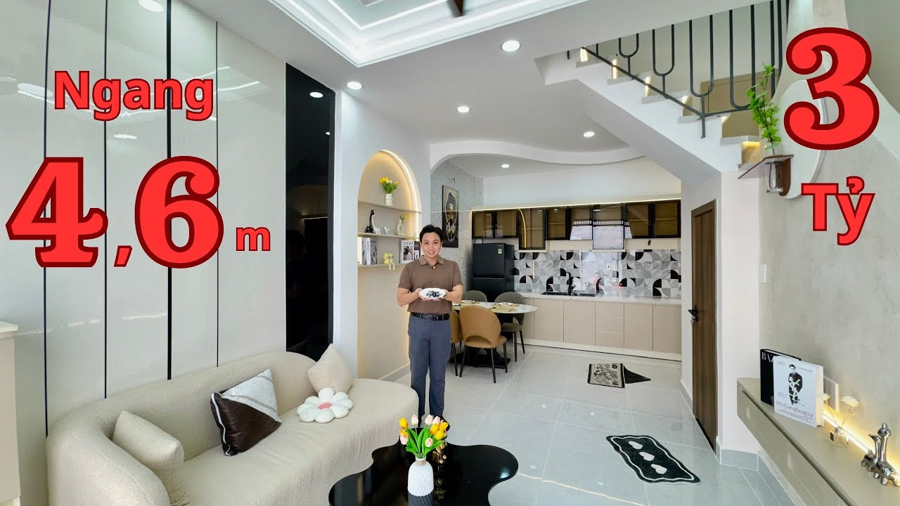 Nhà Đẹp Gò Vấp Ngang 4,6m Chỉ 3 Tỷ Hơn - Không Thể Tin Được | Nhà Full Nội Thật Ngay EMART