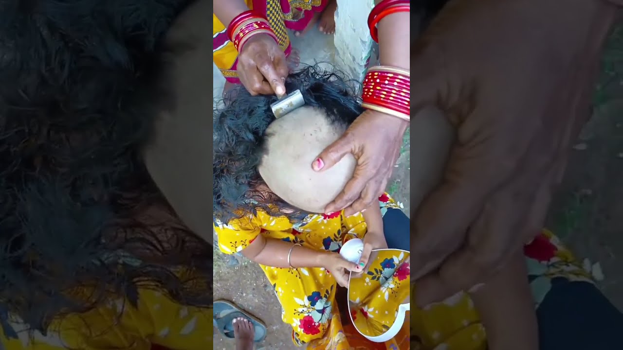 headshave of young girl by mom forced