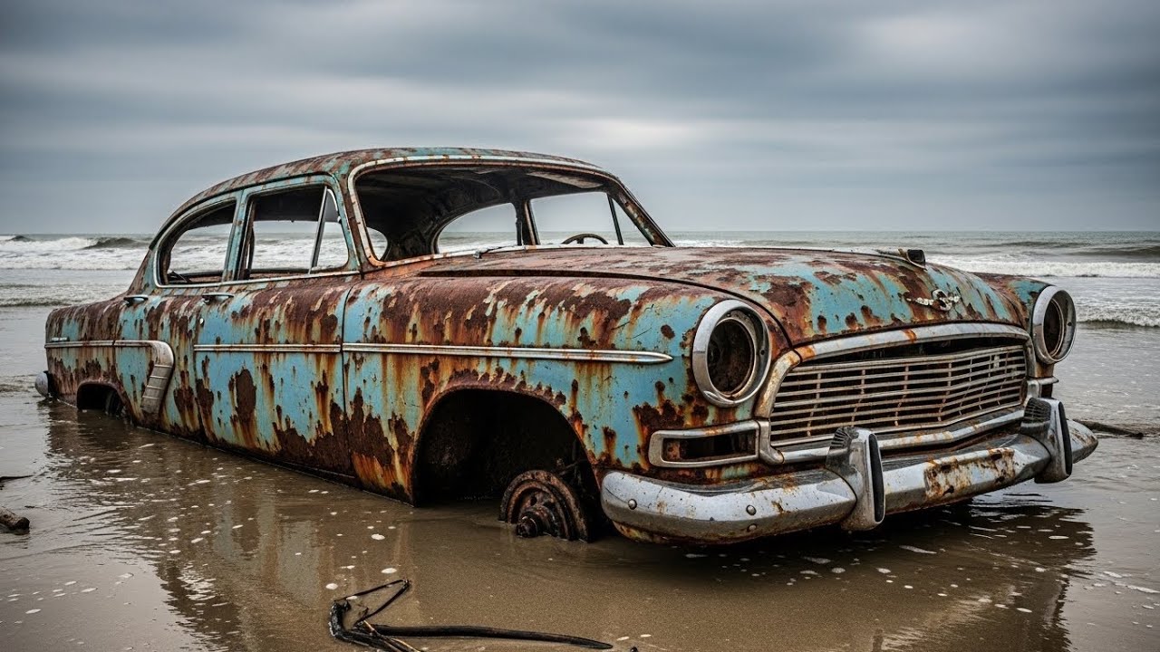 This Abandoned Boat Car $50,0000 Was Left to Die on the Ocean Bea