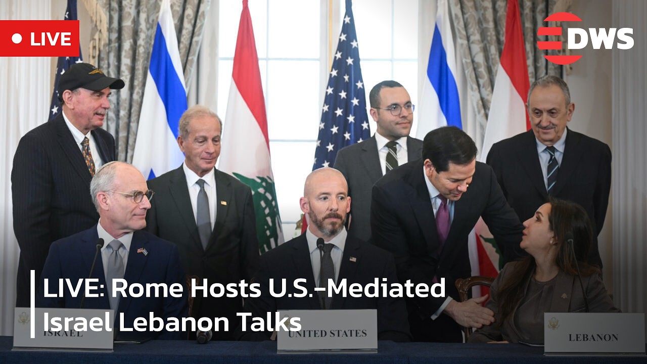 LIVE: Venue In Rome Where US Mediated Israel Lebanon Talks Are Taking Place | DWS News | AC1F