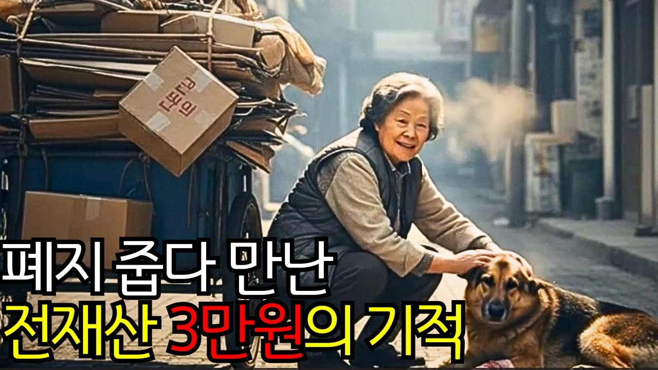폐지 줍던 할머니가 전재산 3만 원으로 산 똥개...