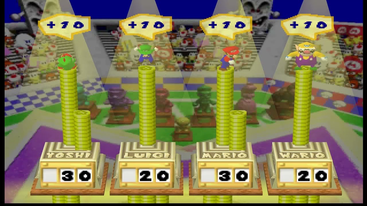 Mario Party (N64) Gameplay - Mini-Game Stadium