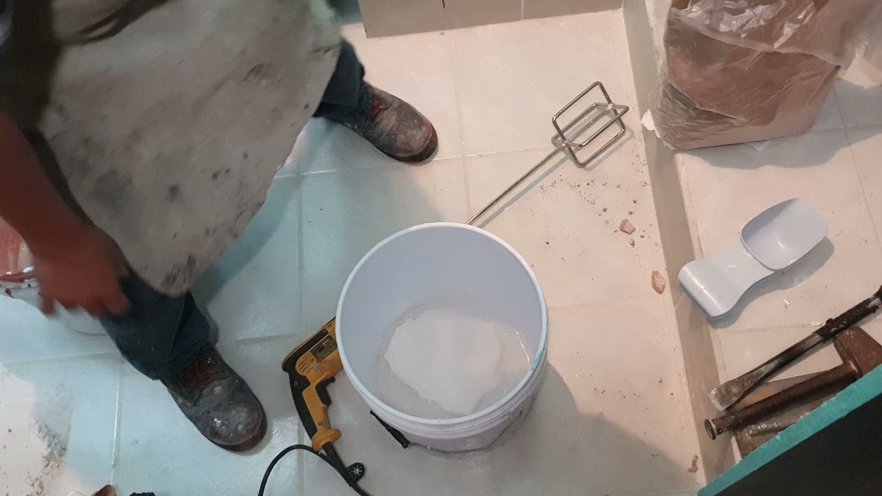 (VIDEO 7 ) COMO PREPARAR LA MESCLA, CON UNA BATIDORA Y UN TALADRO CASERO