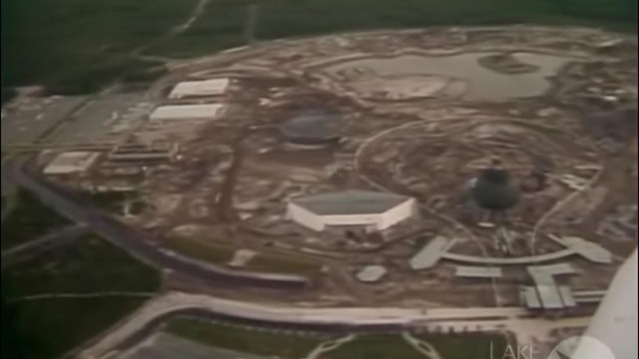 Epcot under construction - Fly Over September 1981