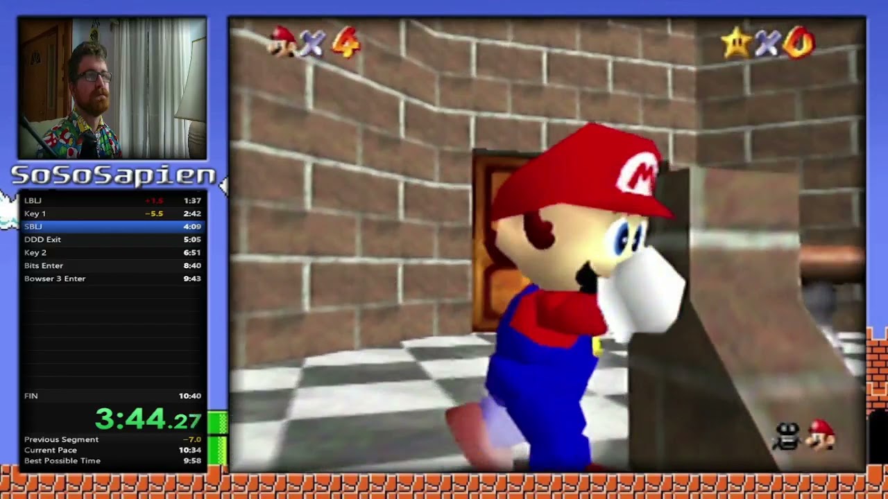 Super Mario 64 in UNDER 10 MINUTES!!! 1 Star run in 9:44