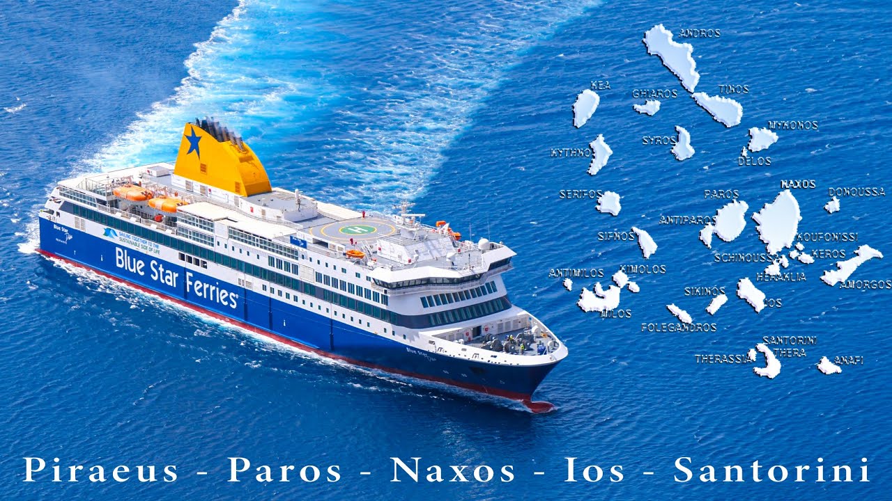 Blue Star Delos: Ταξίδι Πειραιάς - Σαντορίνη (Όλα τα λιμάνια) | Trip from Piraeus to Santorini
