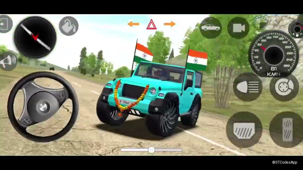 Modified Mahindra Thar😈Games:Indian Cyan Thar (Gadi Wala Games) Car Game Android Game - #2025