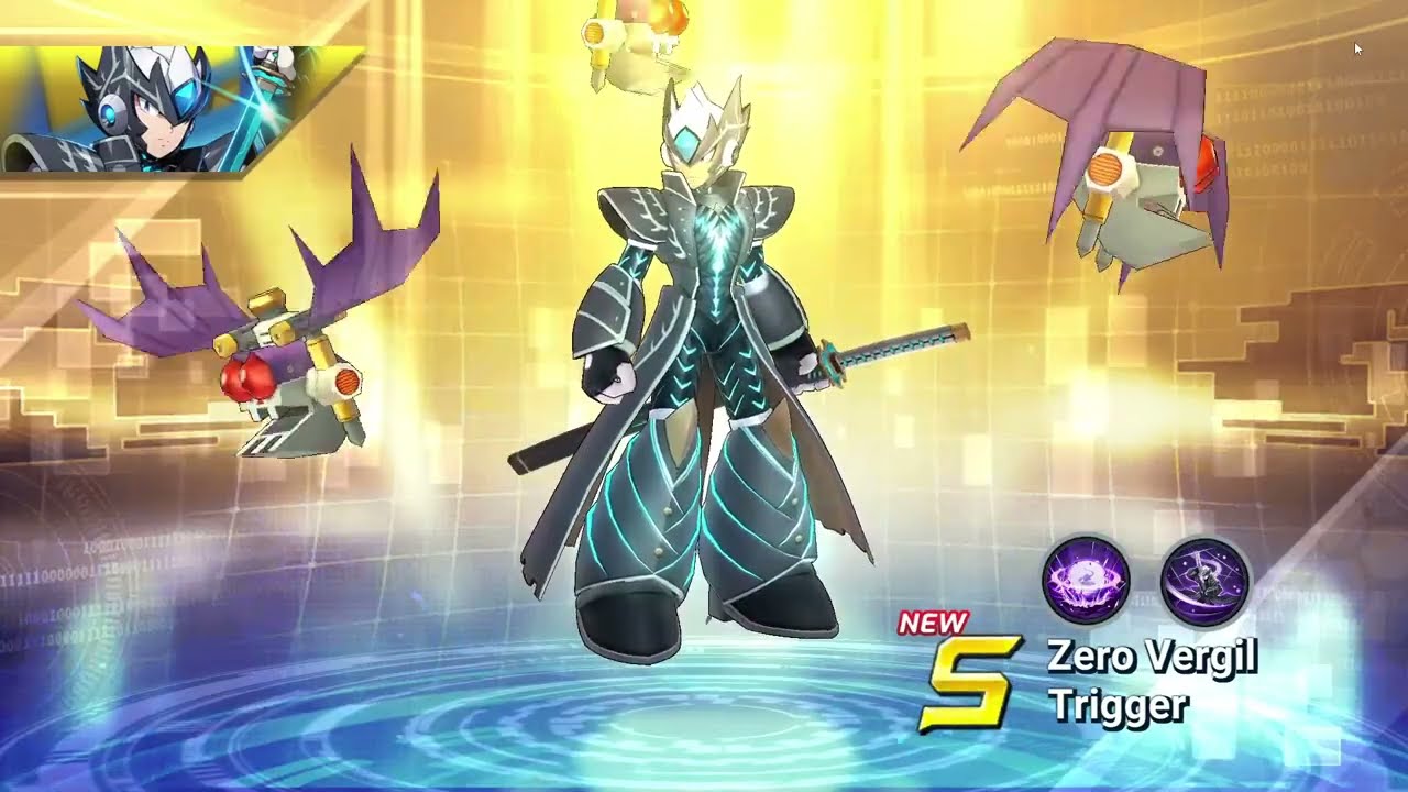 Rockman X DiVE - Devil May Cry 5 Collab - Virgil Trigger Zero Banner pulls and Gameplay