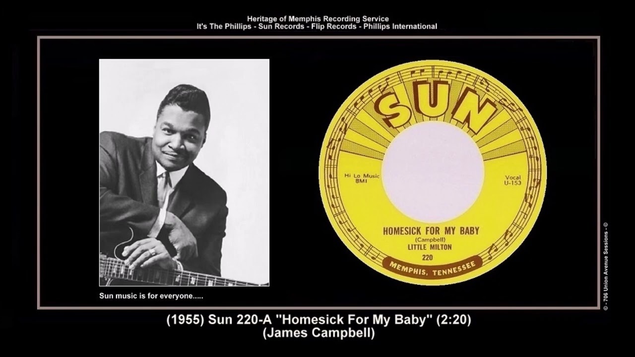 *(1955) Sun 220-A ''Homesick For My Baby'' Little Nilton