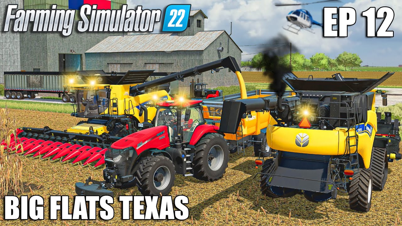 I MADE $600.000 Harvesting CORN w/ New Holland CR10.90 | Big Flats Texas | Farming Simulator 22